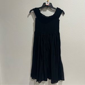 140. Jcrew Dress Black Smocked Midi
